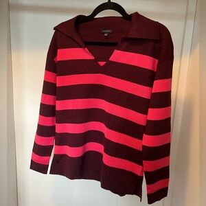 Talbots Stripe Sweater. Pink and Purple. Size Small